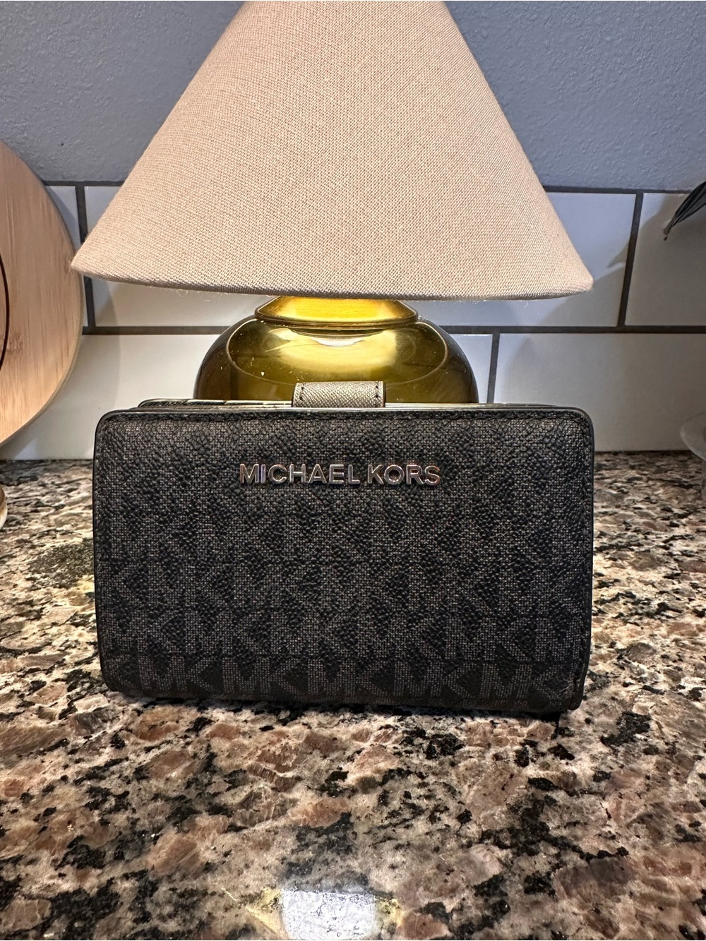 Michael Kors Black Signature Logo Snap Bifold Wallet